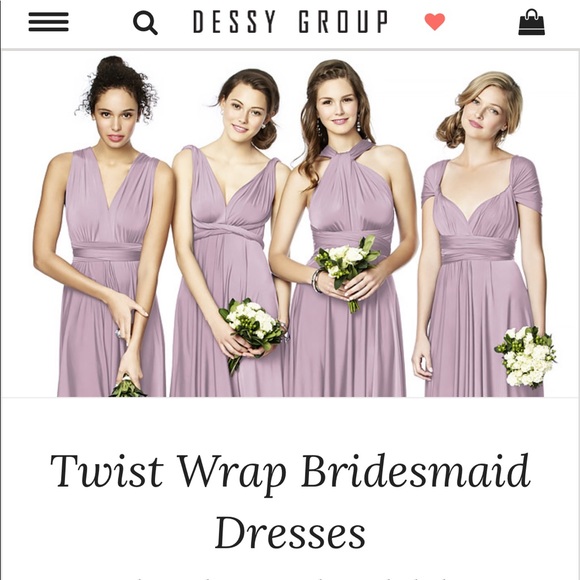 dessy twist wrap dress